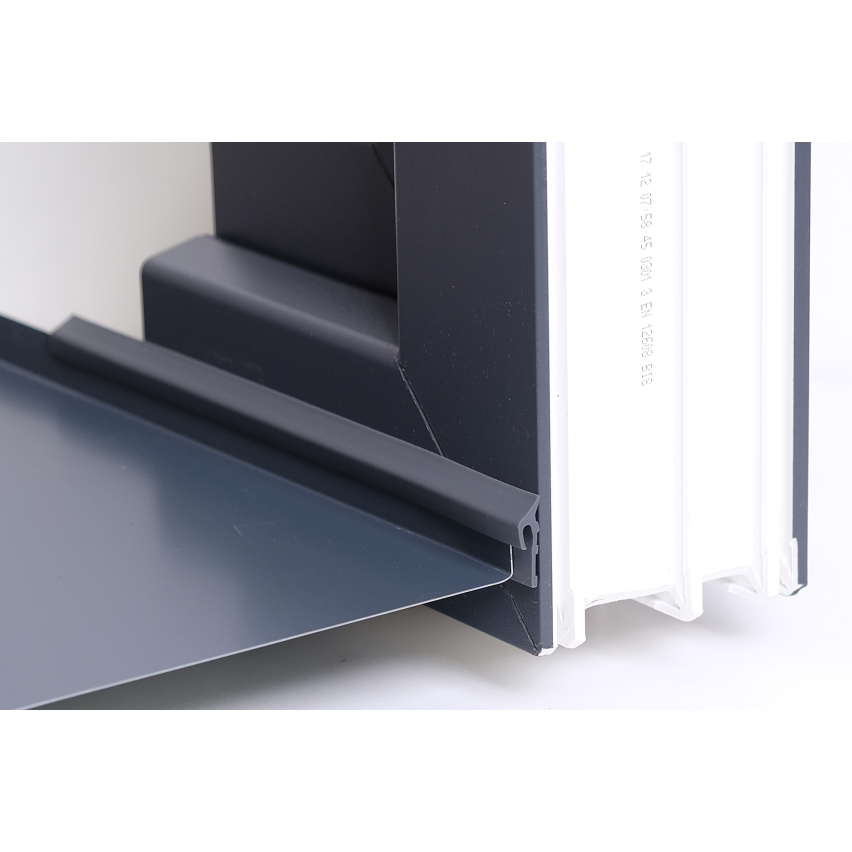 Fensterbankdichtung  PVC , Gummidichtung, Anschlussprofil für Metall Fensterbank, bronze, 1 m