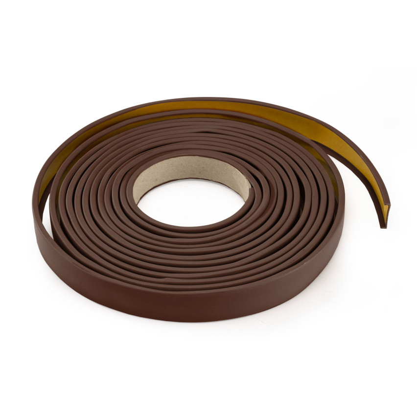 Kantenumleimer selbstklebend , Möbelkantenband, Faltbarer Kantenschutz für Schrankkanten, PVC, U-Förmig, braun, 5 m