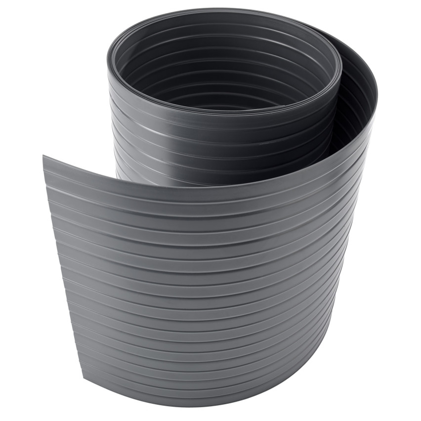 Sichtschutzstreifen für Doppelstabmatten, Sichtschutz für Garten, Zaun und Balkon UV-beständig, 900 g/m2, 19cm, anthrazit