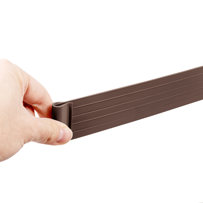 Befestigungsclip Sichtschutzstreifen, Clip für Doppelstabmattenzaun , bronze
