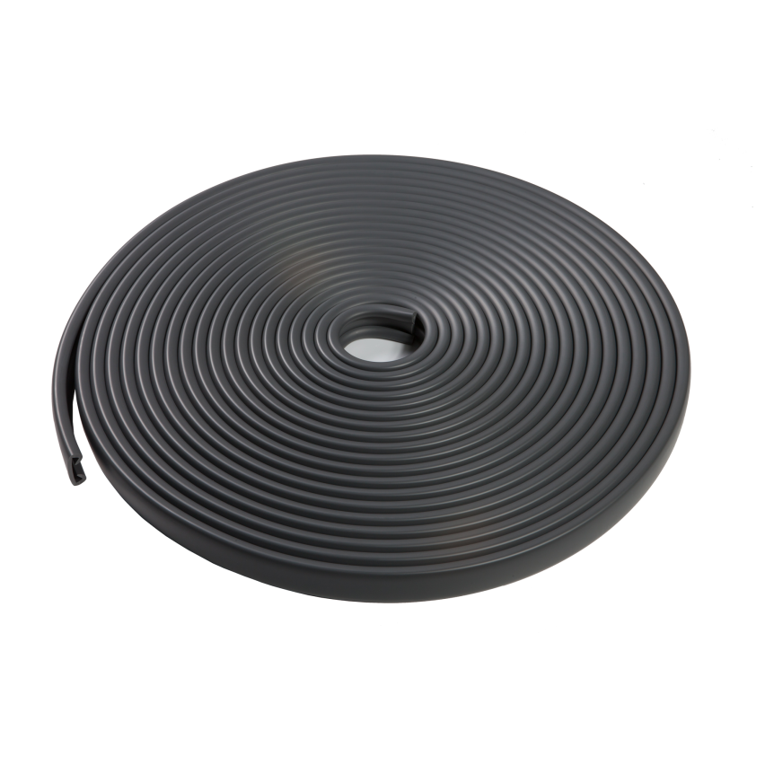 Handlauf PVC, Treppenhandlauf 40x8 mm, Kunststoffhandlauf, Handlaufverkleidung PREMIUM, Rutschfest, dunkelgrau, 1 m