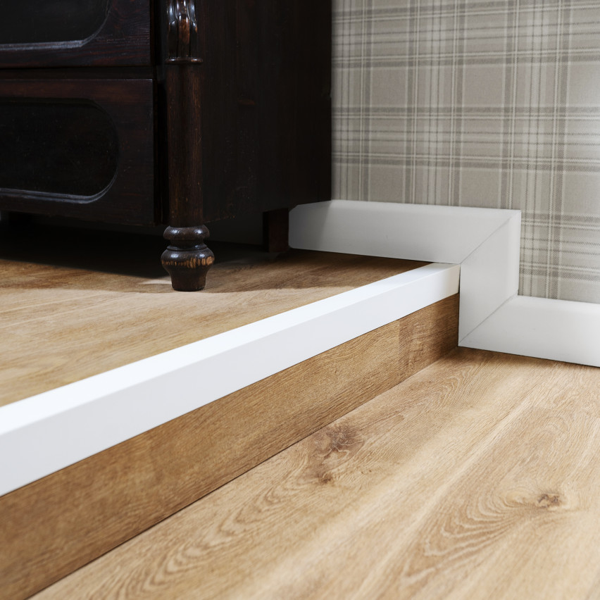 Winkelprofil Hart-PVC Kantenschutzprofil, Winkelleiste für Kanten und Ecken, Dekorativ, L-Form, KT, weiß