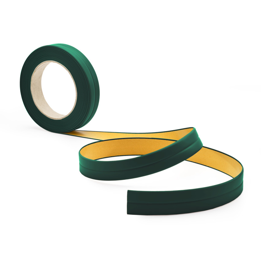 Weichsockelleiste Selbstklebend 10x10 mm, PVC Abschlussleiste für Küche, Badezimmer, Flexibel, Dekorativ, UV-beständig, grün, 5 m
