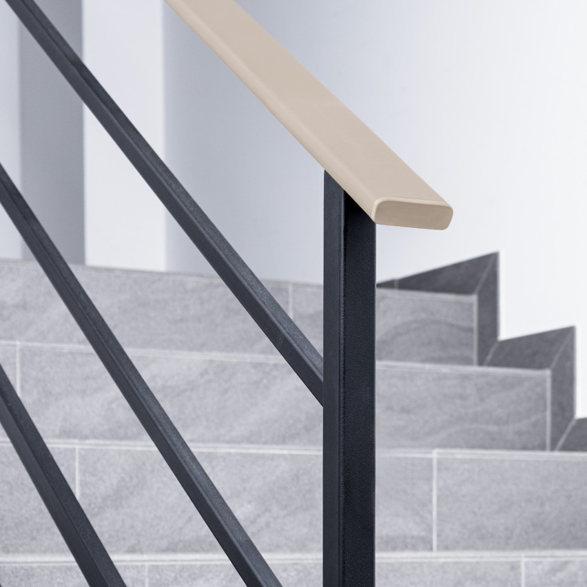 Ausführung für PVC-Geländerpfosten, Endkappe für Geländerprofil STANDARD, 40x8, beige