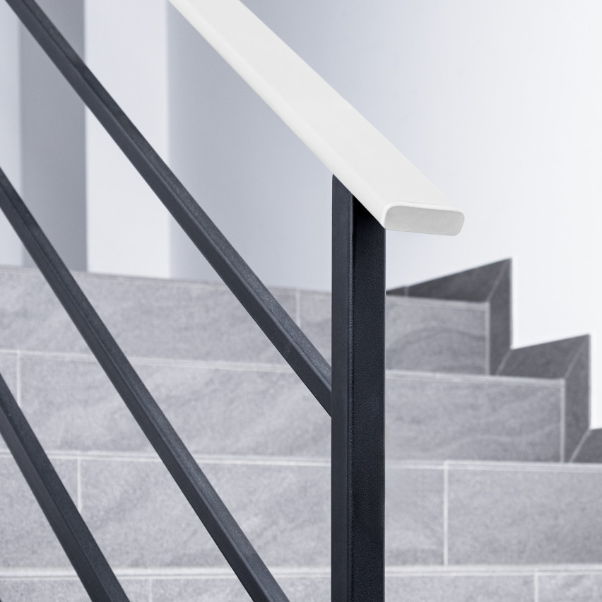 Ausführung für PVC-Geländerpfosten, Endkappe für Geländerprofil STANDARD, 40x8, weiß