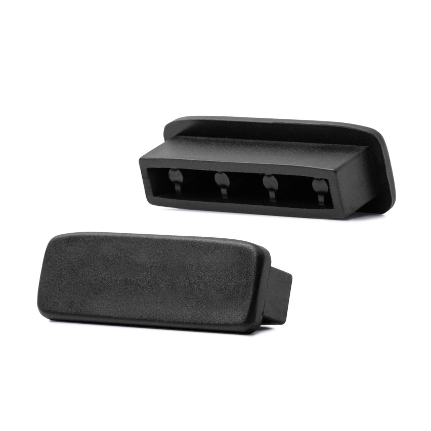 Ausführung für PVC-Geländerpfosten, Endkappe für Geländerprofil STANDARD, 40x8, schwarz