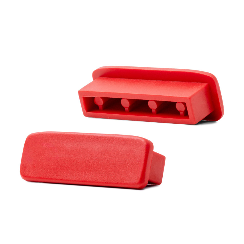 Ausführung für PVC-Geländerpfosten, Endkappe für Geländerprofil STANDARD, 40x8, rot