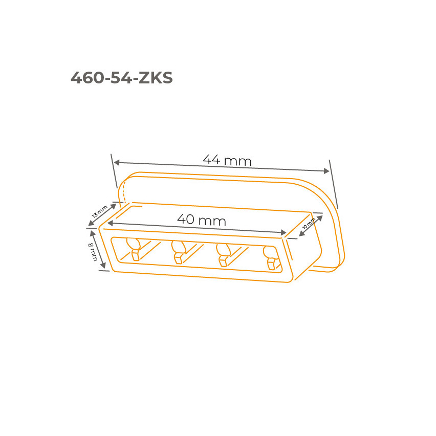 Ausführung für PVC-Geländerpfosten, Endkappe für Geländerprofil STANDARD, 40x8, grau