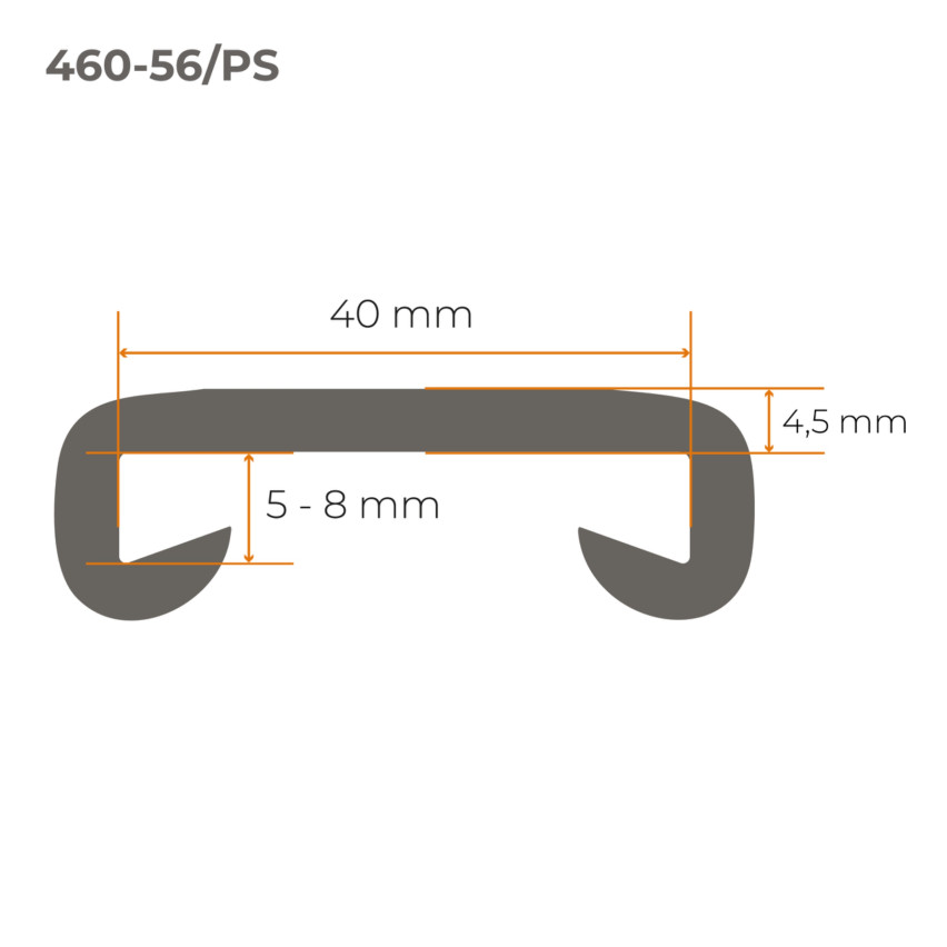 Handlauf PVC, Treppenhandlauf 40x8 mm, Kunststoffhandlauf, Handlaufverkleidung PREMIUM, Rutschfest, kastanienbraun, 1 m