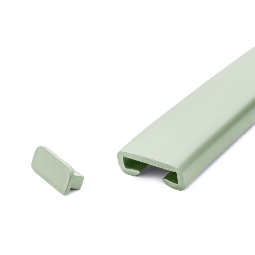 Abschluss für PVC-Geländerpfosten, Endkappe für Geländerprofil PREMIUM, 40x8, hellgrün