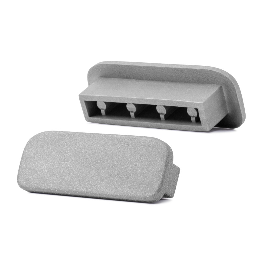 Ausführung für PVC-Geländerpfosten, Endkappe für Geländerprofil PREMIUM, 40x8, silber