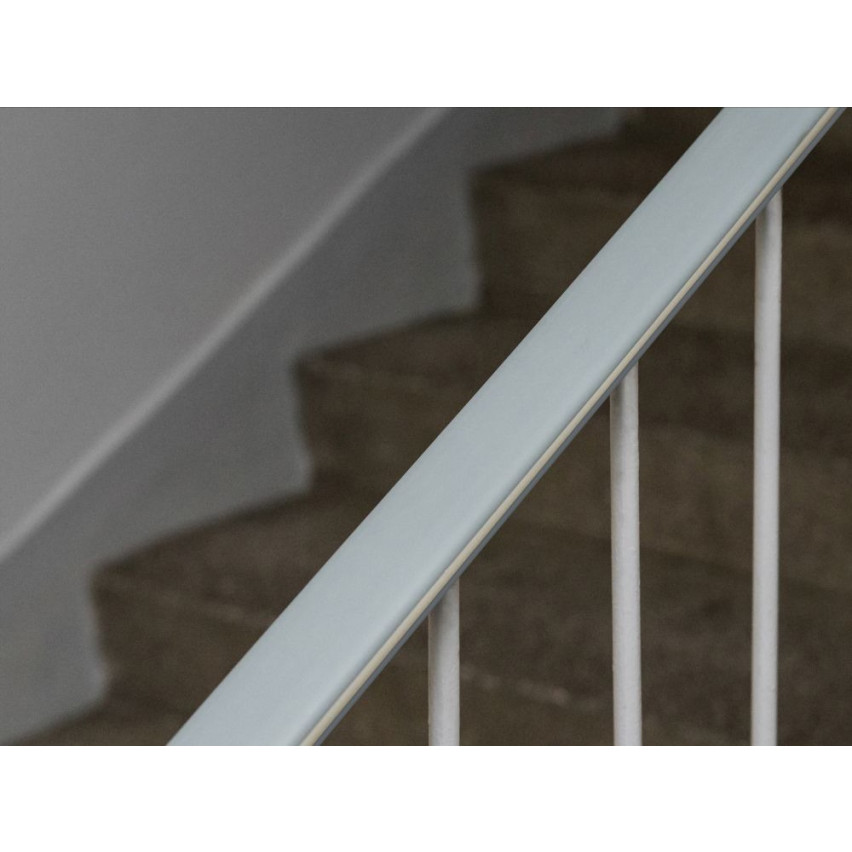 Handlauf Fluoreszierend, PVC Treppenhandlauf 40x8 mm, 1 m, grau, Kunststoffhandlauf, Handlaufverkleidung LUX, Nachtleuchtend