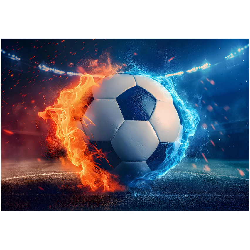 Fototapete 3D Fußball für Jungen Jugend Wallpaper 350X250