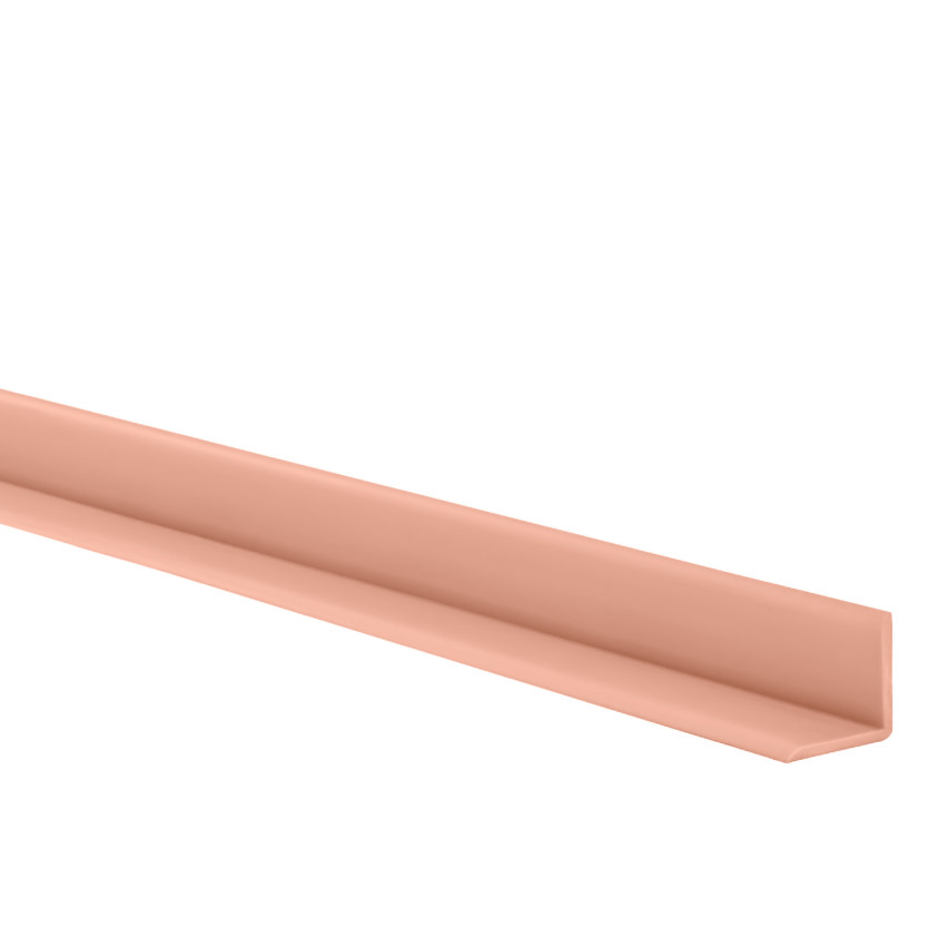 Weichsockelleiste Selbstklebend 10x10 mm, PVC Abschlussleiste für Küche, Badezimmer, Flexibel, Dekorativ, UV-beständig, hellbraun, 5 m