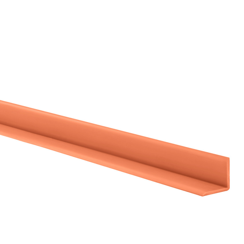 Weichsockelleiste Selbstklebend 10x10 mm, PVC Abschlussleiste für Küche, Badezimmer, Flexibel, Dekorativ, UV-beständig, ziegelstein, 5 m