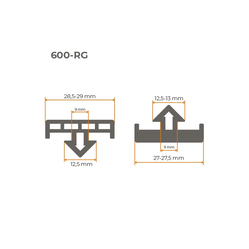 Tansportschutzprofil, Unteres PVC Schutzprofil für Transportgestelle, Scheiben, Glas, Fenster, schwarz, 1 m