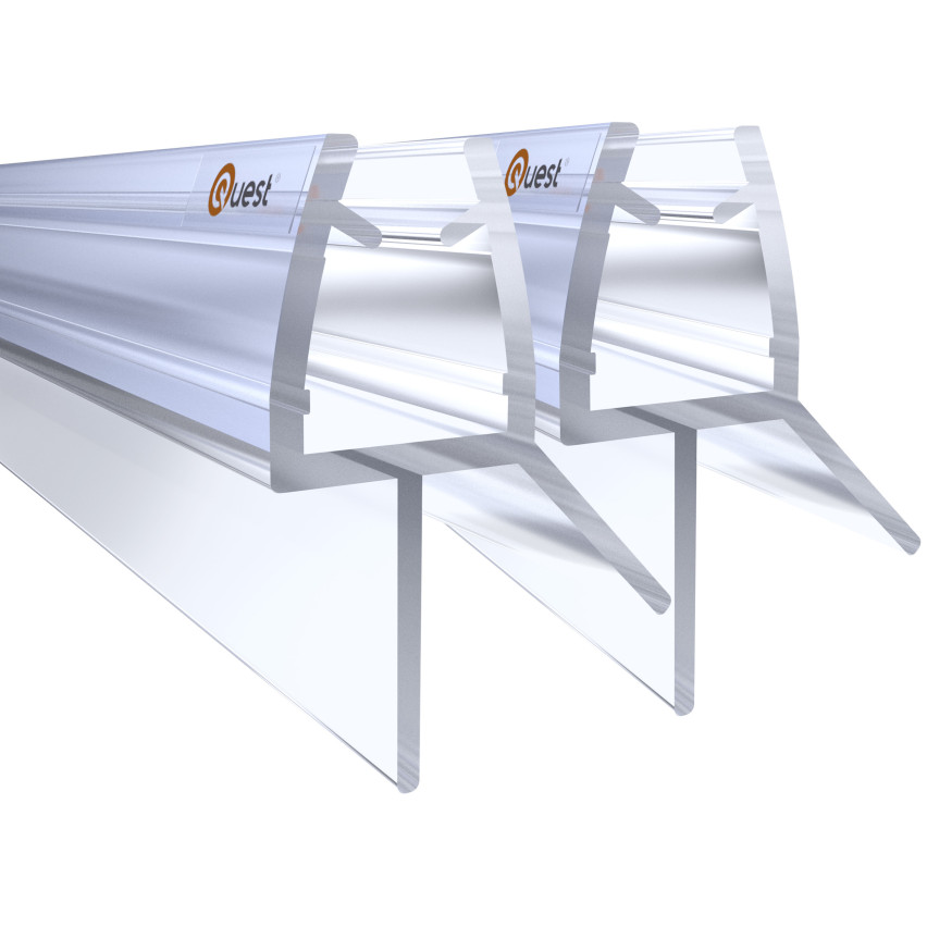 Duschdichtung unten 100 cm klar, 2 Stück