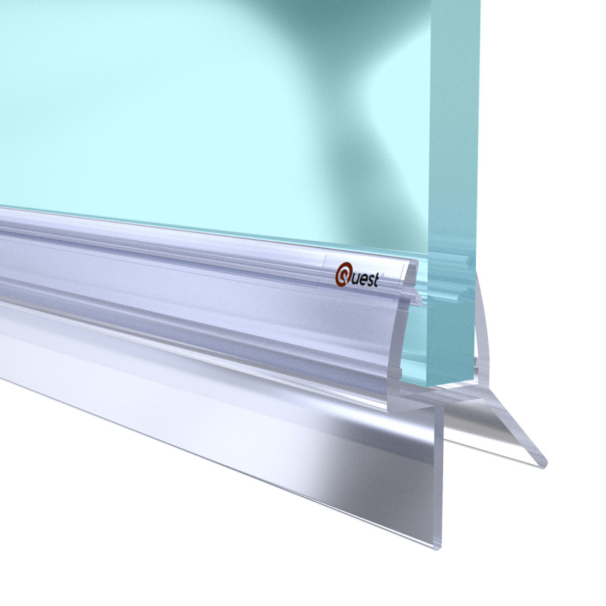 Duschdichtung unten 100 cm klar, 2 Stück