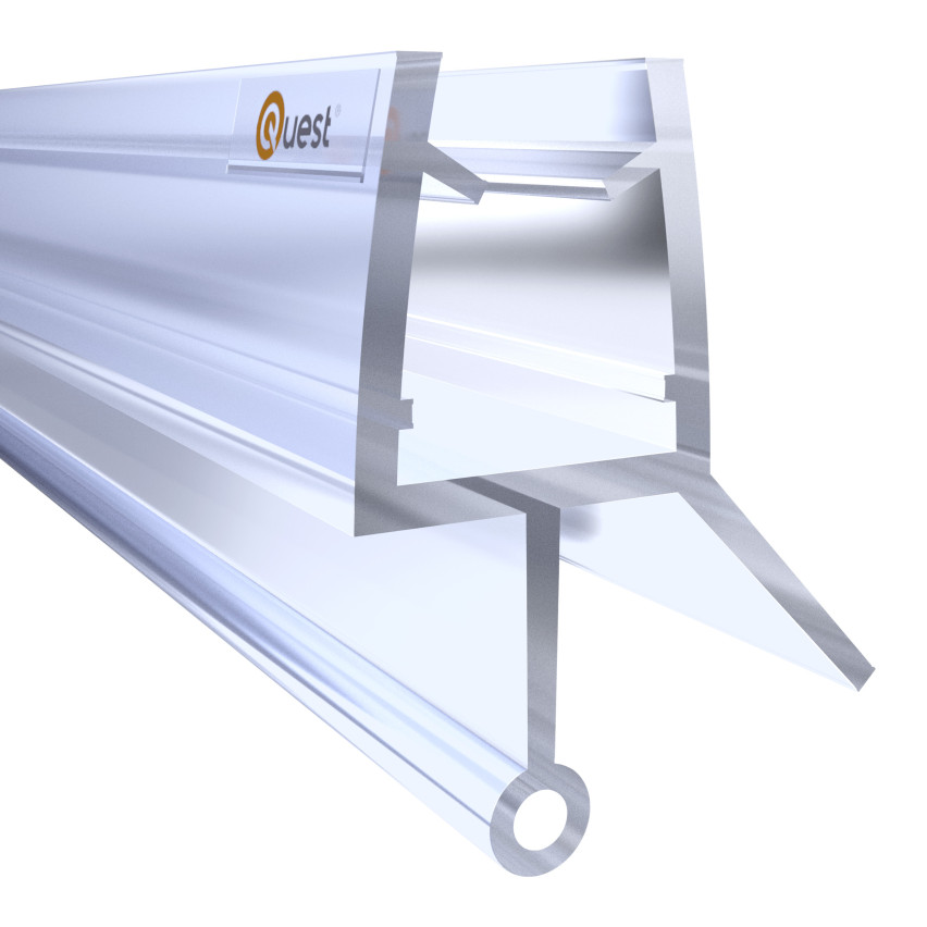 Bodendusche 100 cm transparent, rund, mit abgerundetem Tunnel, 2 Stück