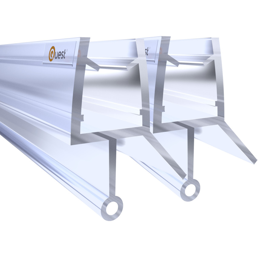 Bodendusche 100 cm transparent, rund, mit abgerundetem Tunnel, 2 Stück