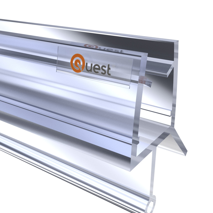 Bodendusche 100 cm transparent, rund, mit abgerundetem Tunnel, 2 Stück