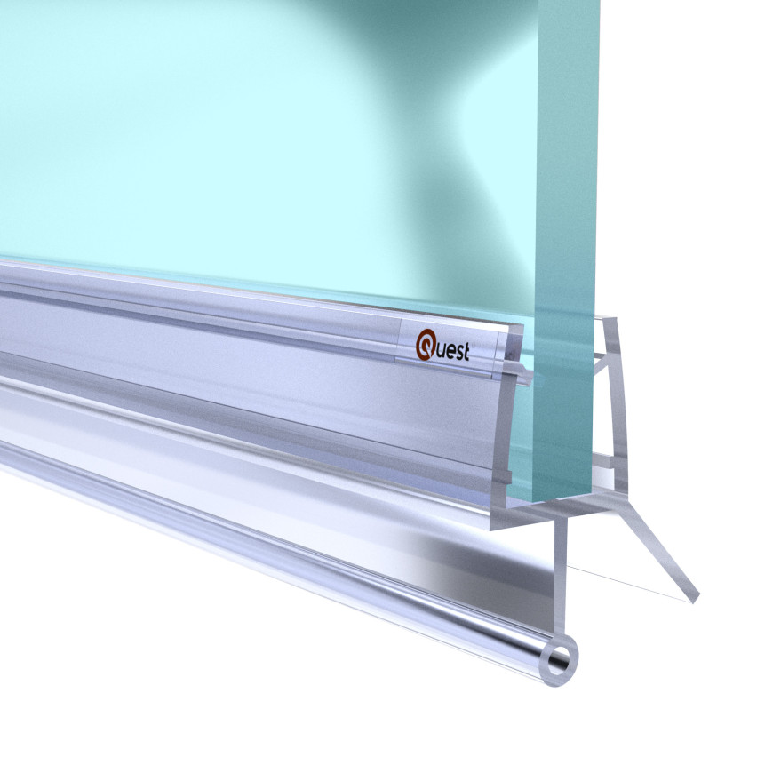 Bodendusche 100 cm transparent, rund, mit abgerundetem Tunnel, 2 Stück