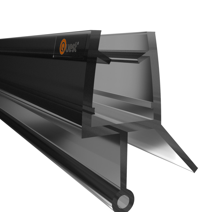 Bodendichtung 100 cm schwarz, rund, mit abgerundetem Tunnel, 2 Stück