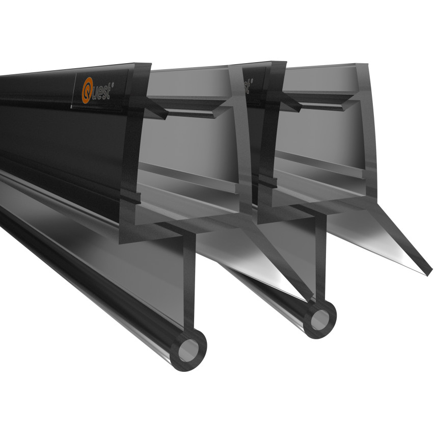 Bodendichtung 100 cm schwarz, rund, mit abgerundetem Tunnel, 2 Stück