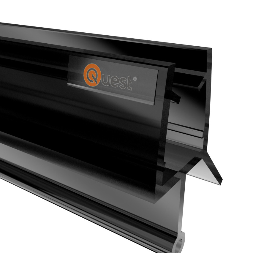 Bodendichtung 100 cm schwarz, rund, mit abgerundetem Tunnel, 2 Stück