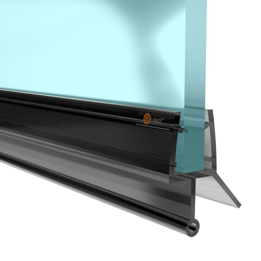 Bodendichtung 100 cm schwarz, rund, mit abgerundetem Tunnel, 2 Stück