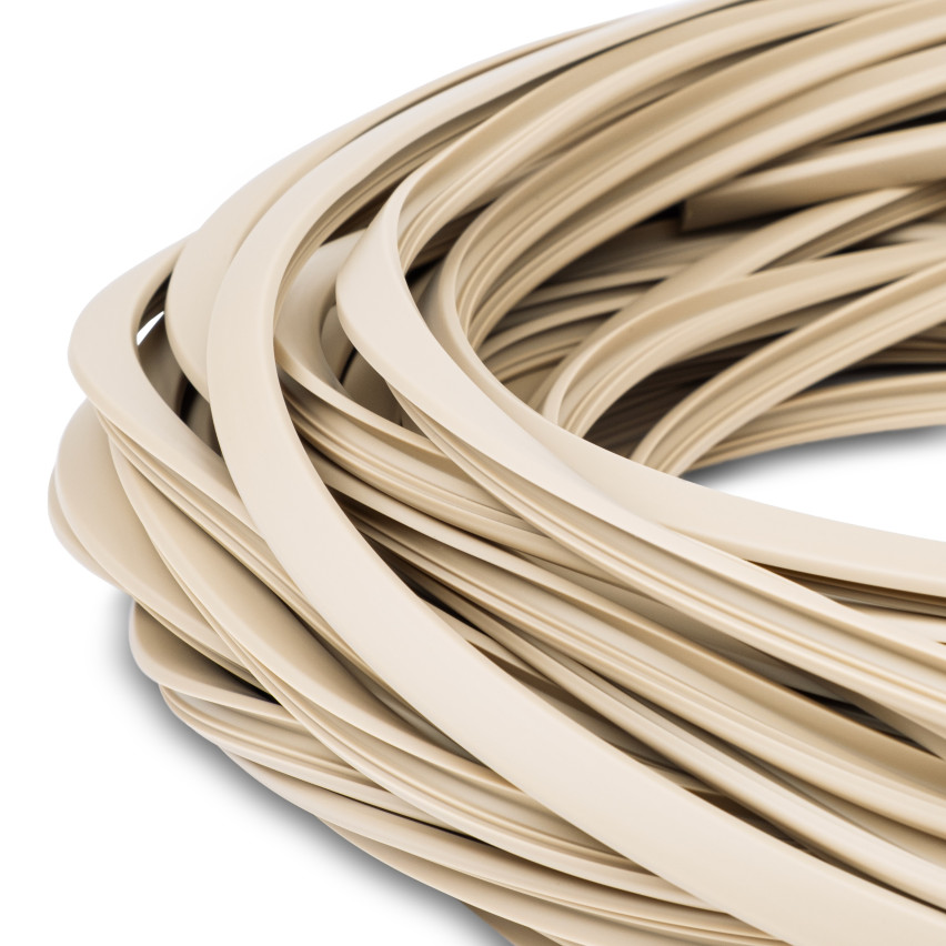 Treppenprofil für Treppenstufenrillen beige, PVC Gummiprofil Dichtung, Antirutsch