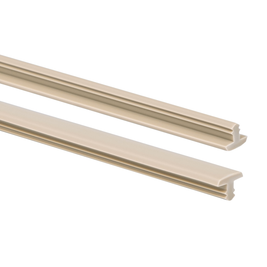 Treppenprofil für Treppenstufenrillen beige, PVC Gummiprofil Dichtung, Antirutsch