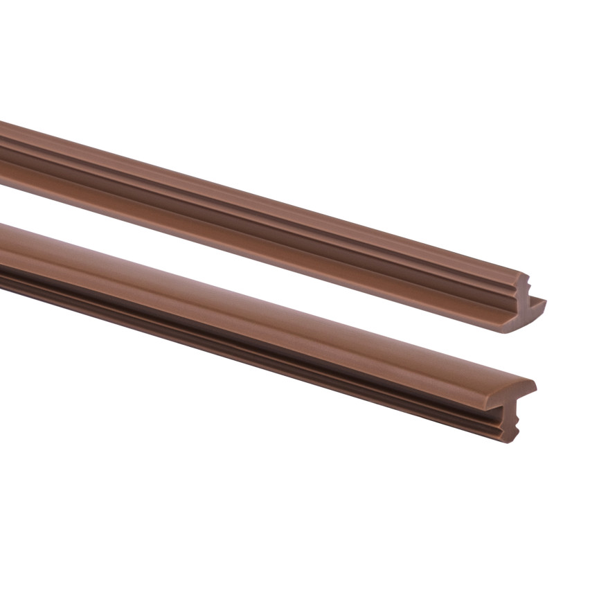 Treppenprofil für Treppenstufenrillen bronze, PVC Gummiprofil Dichtung, Antirutsch
