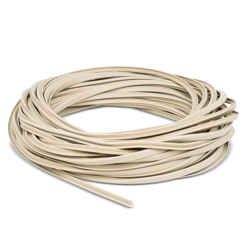 Treppenprofil für Treppenstufenrillen beige, PVC Gummiprofil Dichtung, Antirutsch