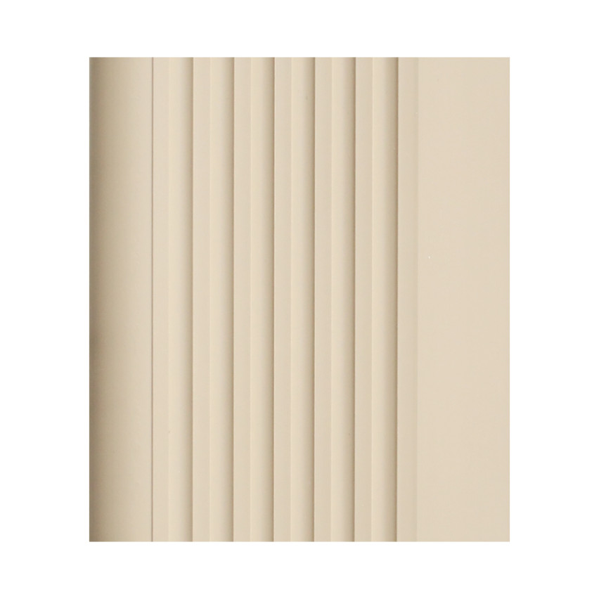 Treppenkantenprofil 52x40 mm, 150 cm, beige, Treppenprofil PVC für Treppenstufen, Treppenkantenschutz mit Rillen, Antirutsch, RGPT