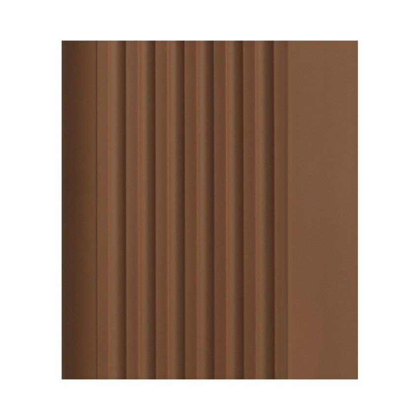 Treppenkantenprofil 52x40 mm, Treppenprofil PVC für Treppenstufen, Treppenkantenschutz mit Rillen, Antirutsch, RGPT, bronze, 150 cm