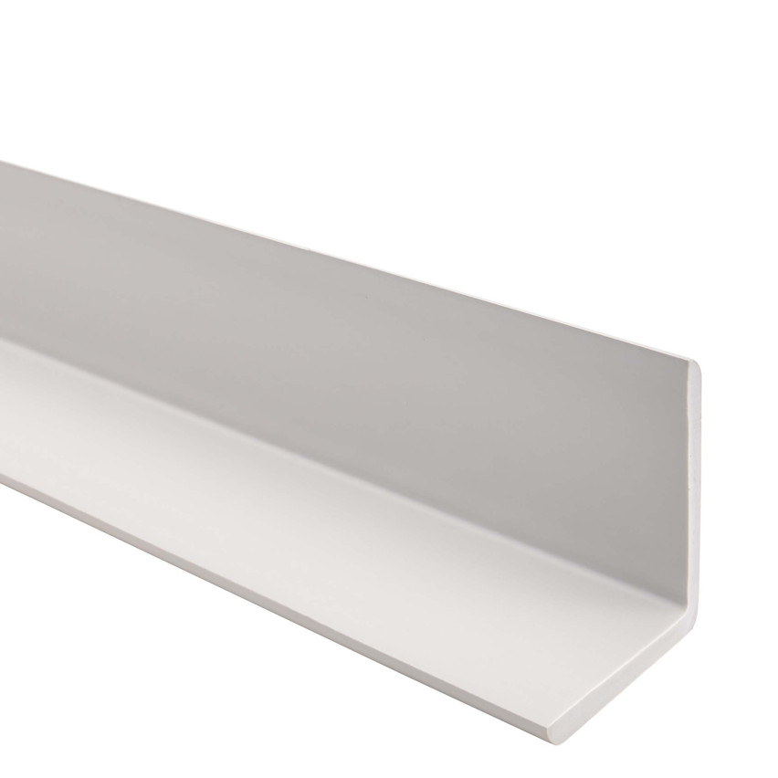 Winkelprofil PVC Kantenschutzprofil, Winkelleiste für Kanten und Ecken, Weich, Flexibel, L-Form, KM, hellgrau