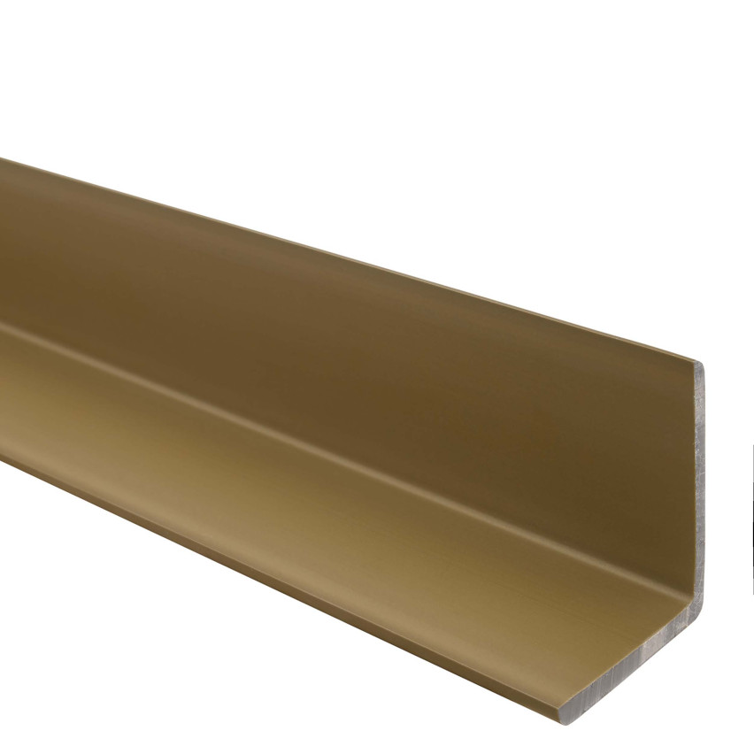 Winkelprofil PVC Kantenschutzprofil, Winkelleiste für Kanten und Ecken, Weich, Flexibel, L-Form, KM, messing