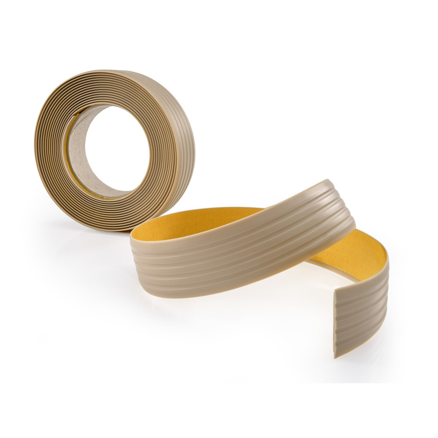 PVC Antirutsch Klebeband 35 mm, 5 m, beige, Anti-Rutsch Streifen für Treppenstufen, Badewanne, Dusche