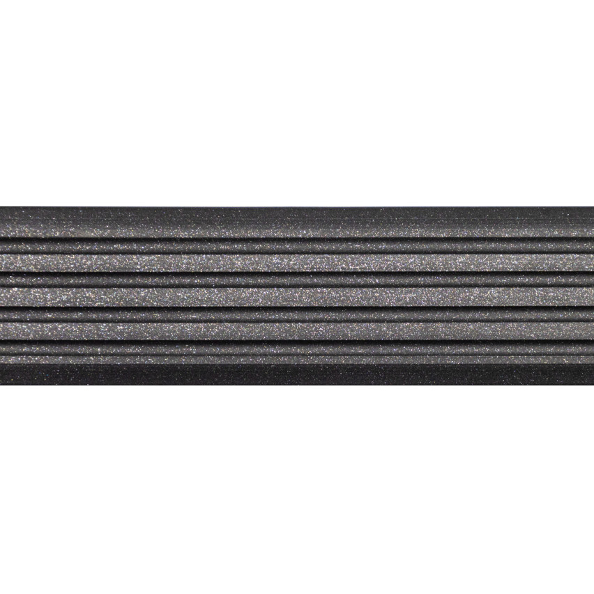PVC Antirutsch Klebeband 35 mm, 5 m, schwarz-silber, Anti-Rutsch Streifen für Treppenstufen, Badewanne, Dusche