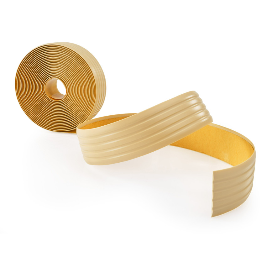 PVC Antirutsch Klebeband 35 mm, Anti-Rutsch Streifen für Treppenstufen, Badewanne, Dusche, creme, 5 m