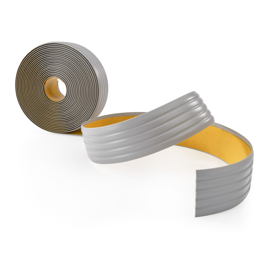 PVC Antirutsch Klebeband 35 mm, 5 m, grau, Anti-Rutsch Streifen für Treppenstufen, Badewanne, Dusche