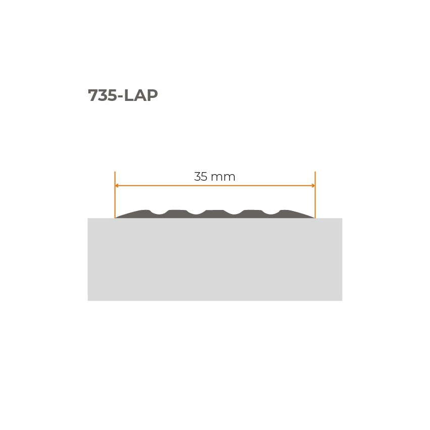 PVC Antirutsch Klebeband 35 mm, Anti-Rutsch Streifen für Treppenstufen, Badewanne, Dusche, bronze, 5 m