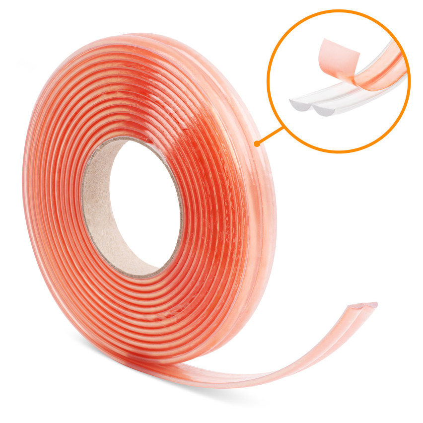 Kantenschutz Selbstklebend 10x10 mm, PVC Eckenschutz für Außenecken, Dekorativ, Transparent, UV-beständig, transparent, 5 m