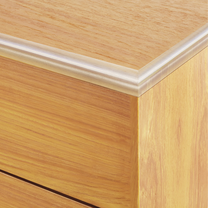 Kantenschutz Selbstklebend 10x10 mm, PVC Eckenschutz für Außenecken, Dekorativ, Transparent, UV-beständig, transparent, 5 m