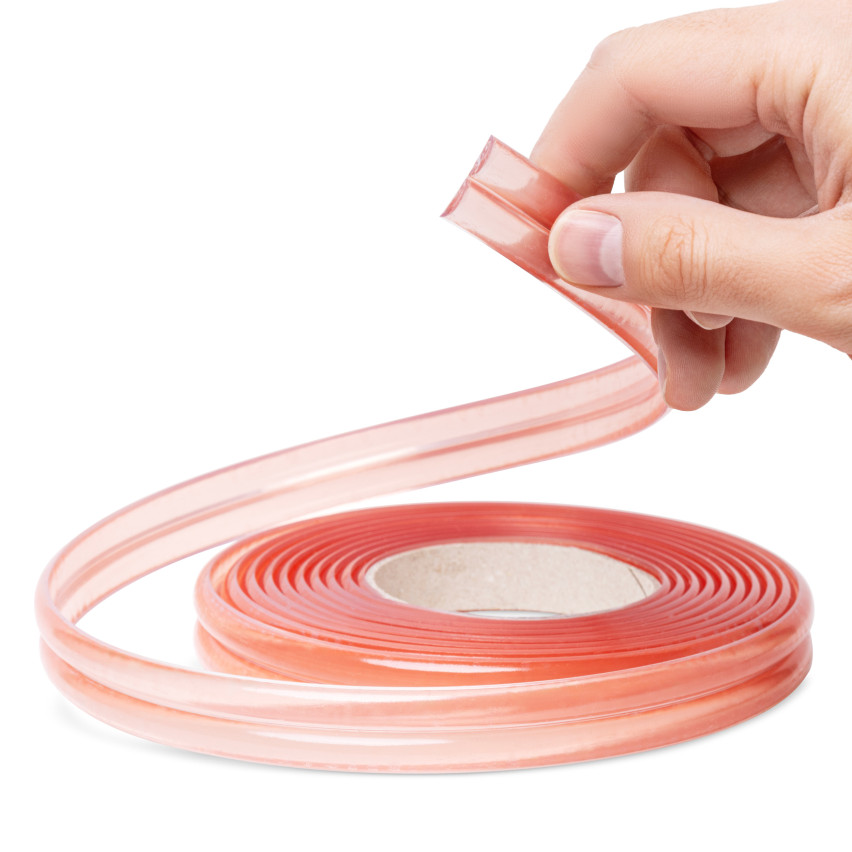 Kantenschutz Selbstklebend 10x10 mm, PVC Eckenschutz für Außenecken, Dekorativ, Transparent, UV-beständig, transparent, 5 m