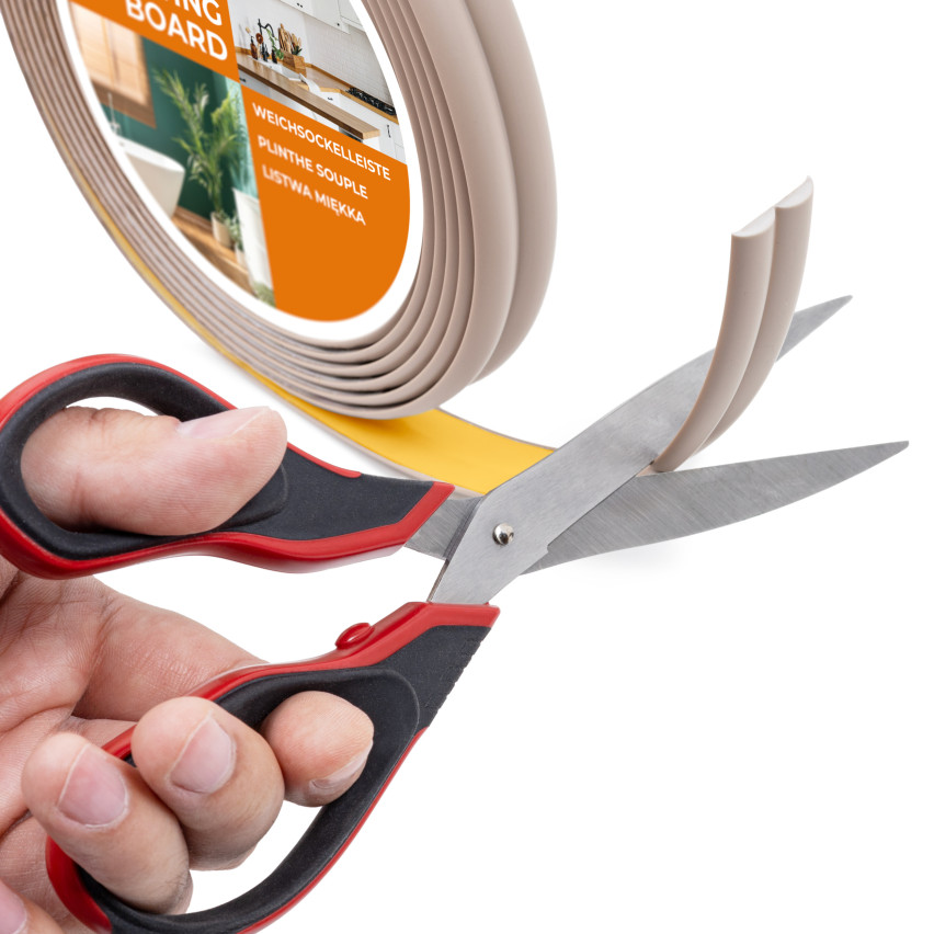 PVC Abschluss- und Kantenschutzleiste, selbstklebend beige 10/10 5m