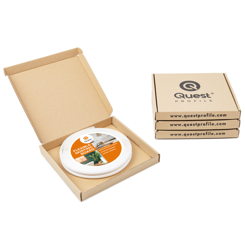 PVC Abschluss- und Kantenschutzleiste, selbstklebend weiß 10/10 5m