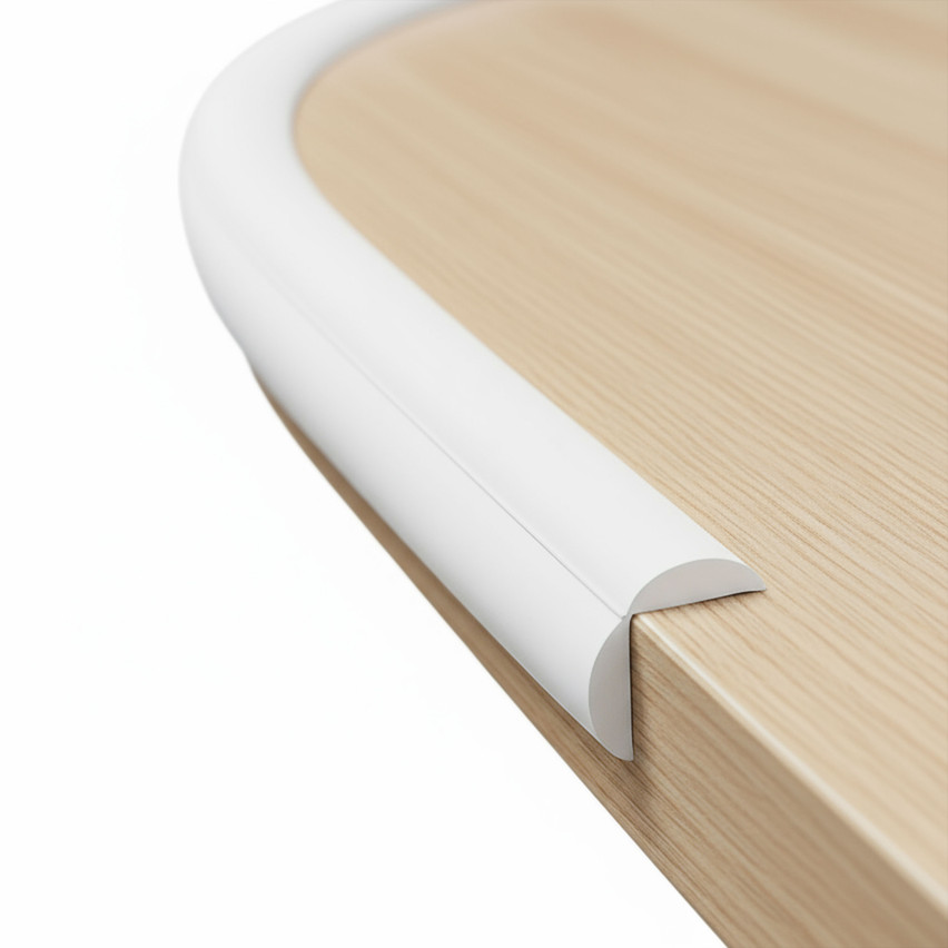 PVC Abschluss- und Kantenschutzleiste, selbstklebend weiß 10/10 5m