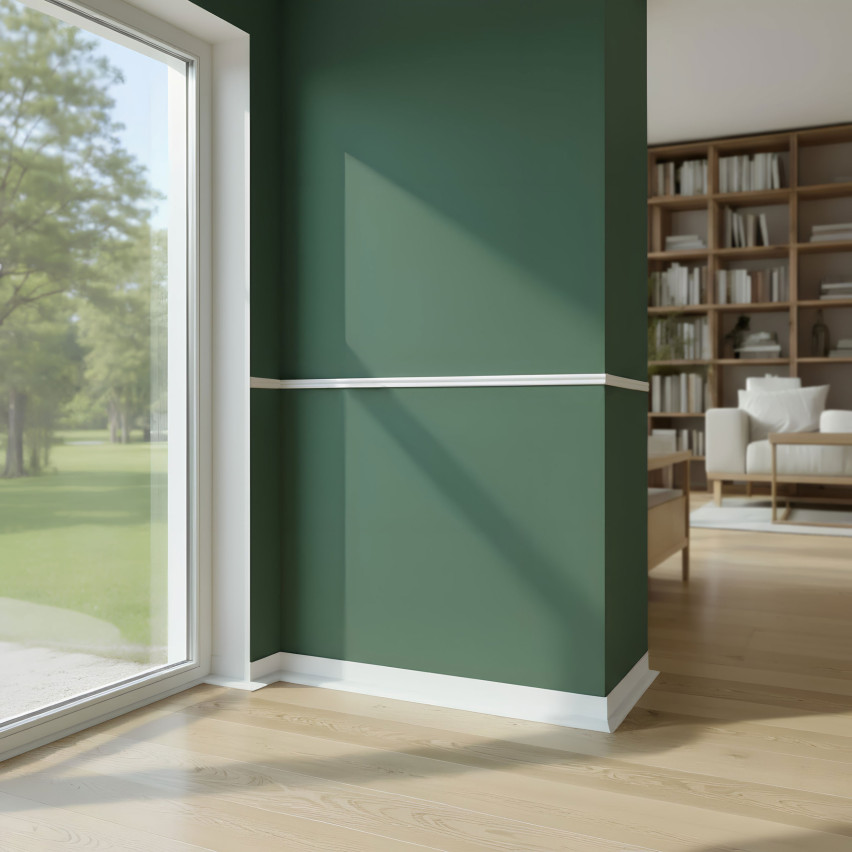 PVC Abschluss- und Kantenschutzleiste, selbstklebend weiß 10/10 5m